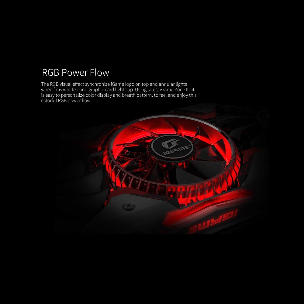 Colorful iGame GeForce RTX 2080 Ti Advanced OC Graphic Card GDDR6 1635MHz 3*DP+1*HDMI+1*USB Type-C 3Fan 11GB - Black
