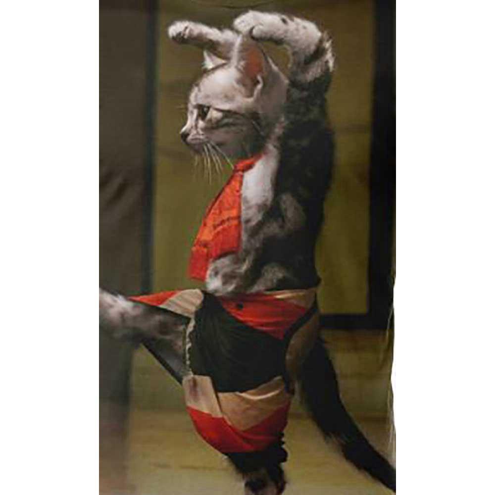 3D Printed Cat Series Men's Fashion Summer Unisex Short Sleeve T-shirt Size M - Green