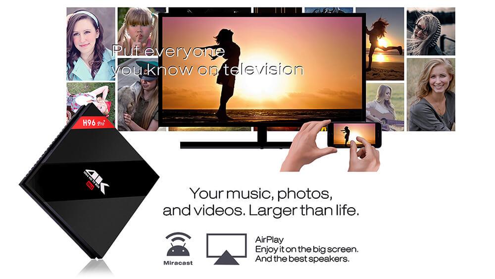 [Germany Stock]Bundle H96 PRO Plus KODI 17.3 Android 7.1 Amlogic S912 4K 3GB/32GB TV BOX + VIBOTON i8 Plus 2.4G Wireless Keyboard