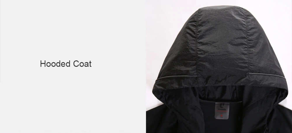 Xiaomi ULEEMARK Sun Protection Clothing Quick Drying Anti-UV Long Sleeve Ultra-thin Sunproof Breathable Coat Size 2XL- Black