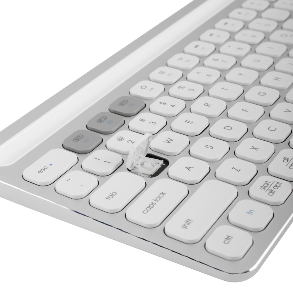 FD ik8500 Portable Wireless Bluetooth Keyboard Ultra Slim Mute Metal Panel 78 Keys - Black