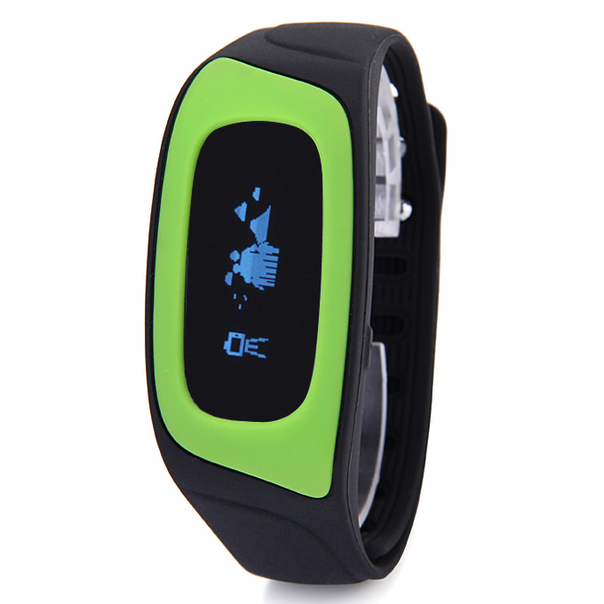 SWB02A Bluetooth 4.0 Sports Smart Bracelet OLED Display Screen Fitness Tracker Pedometer Sleep Monitor Alarm for Android iOS - Green