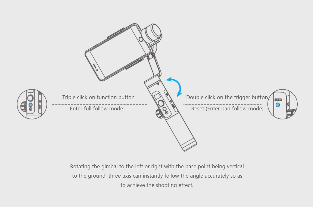 Feiyu Tech SPG2 3-Axis Anti-splash Brushless Handheld Gimbal Stabilizer with OLED Display for Smartphone