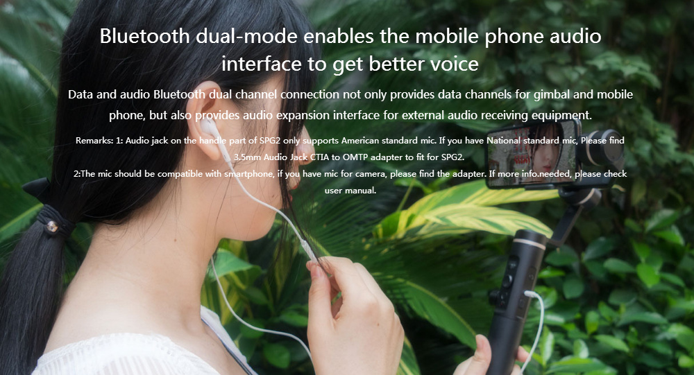 Feiyu Tech SPG2 3-Axis Anti-splash Brushless Handheld Gimbal Stabilizer with OLED Display for Smartphone