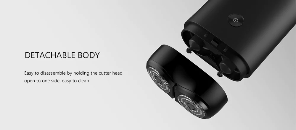 Xiaomi Mijia Double Cutter Head Electric Shaver IPX7 Waterproof Silent Motor - Black