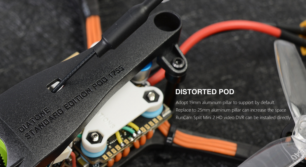 Diatone 2019 GT-Rabbit R249+ FC Mamba F405mini OSD Runcam Micro Swift Camera 4S 25A ESC RC Racing Drone PNP - White