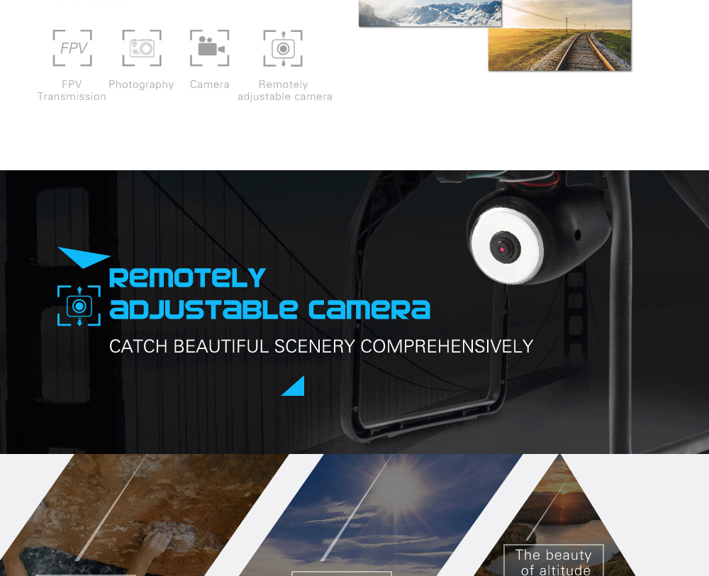 JJRC H28W Wifi FPV With 2.0MP Camera 2.4G 4CH 6Axis One Axis Gimbal RC Quadcopter RTF