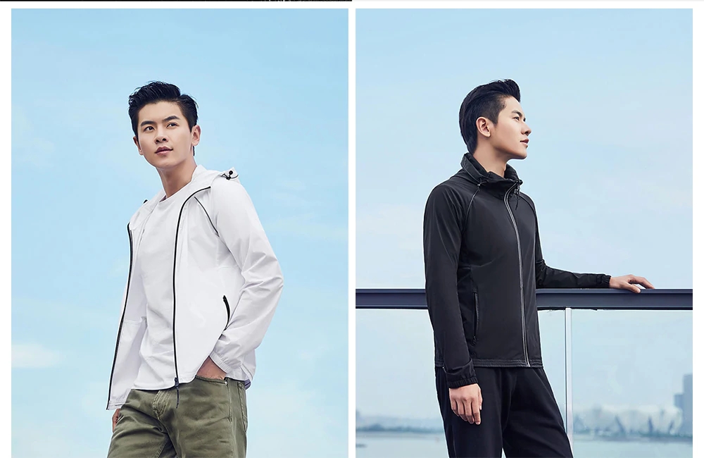 Xiaomi ULEEMARK Sun Protection Clothing Quick Drying Anti-UV Long Sleeve Ultra-thin Sunproof Breathable Coat Size 2XL- Black