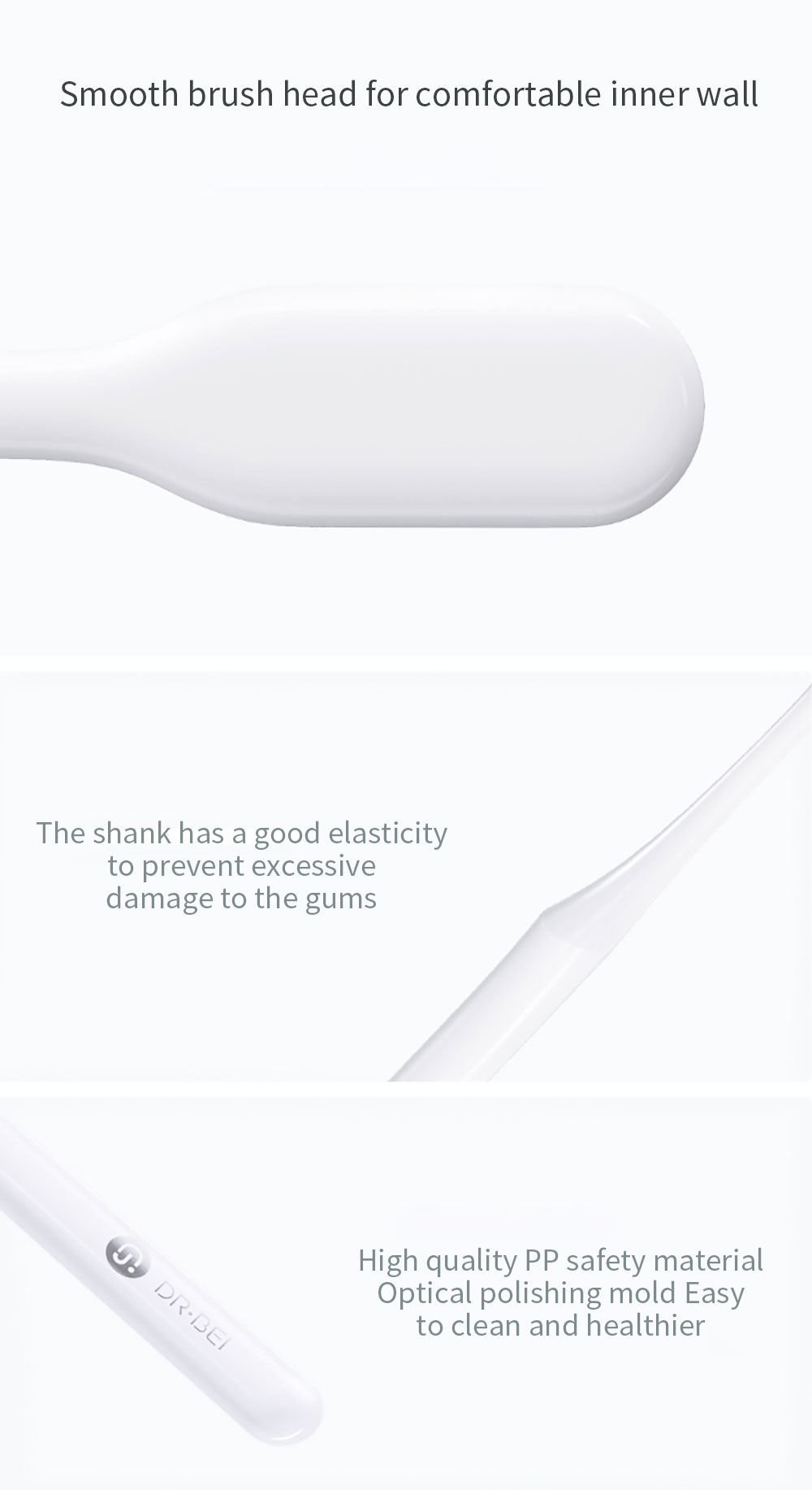 Xiaomi Doctor BET Toothbrush Handle Manual Eco-friendly Soft Toothbrush - Grey