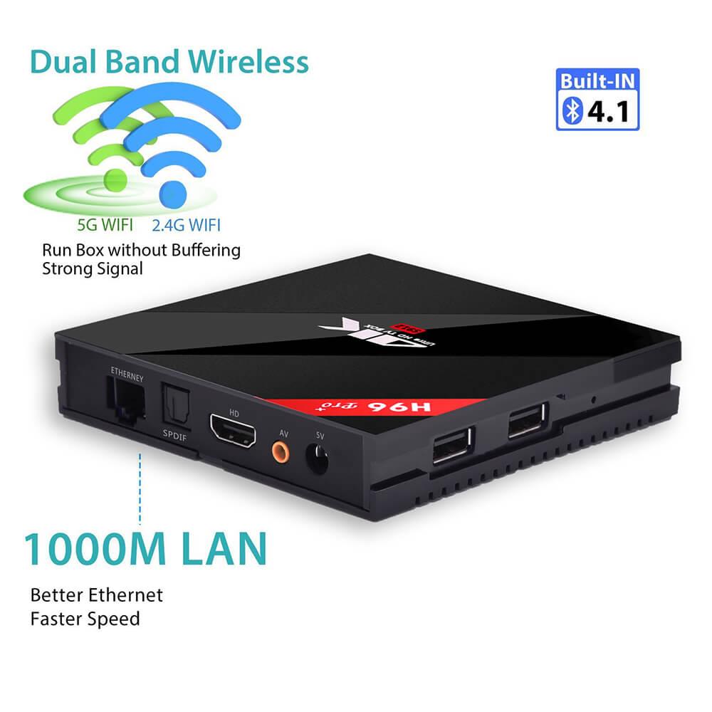 [Germany Stock]Bundle H96 PRO Plus KODI 17.3 Android 7.1 Amlogic S912 4K 3GB/32GB TV BOX + VIBOTON i8 Plus 2.4G Wireless Keyboard