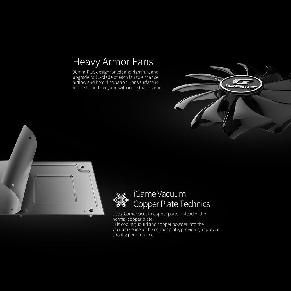 Colorful iGame GeForce RTX 2080 Ti Advanced OC Graphic Card GDDR6 1635MHz 3*DP+1*HDMI+1*USB Type-C 3Fan 11GB - Black