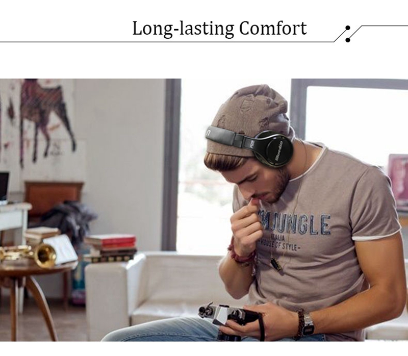 Bluedio UFO Bluetooth Headphones with Mic 3D Bass 8 Drivers HiFi - White