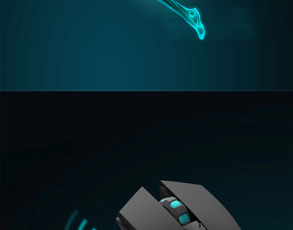 FD I720 Wireless Gamer Mouse 2400DPI Mute 6 Buttons Ultra Quiet Lightweight - Black