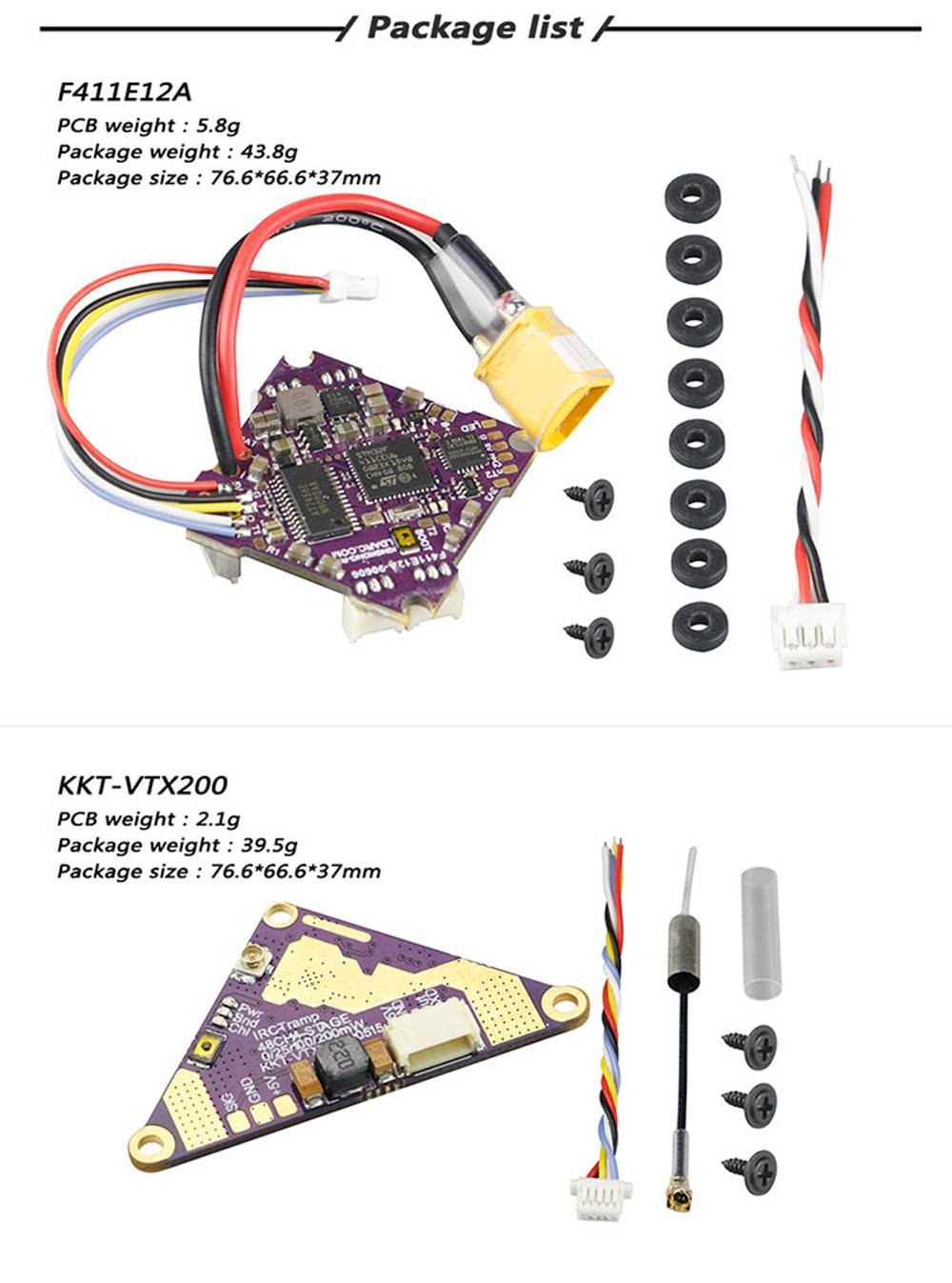 LDARC F411E12A F4 OSD Flight Controller AIO 5V/1.5A BEC & 12A 2-4S ESC For Beta85X Mobula7 Cinewhoop FPV Racing Drone
