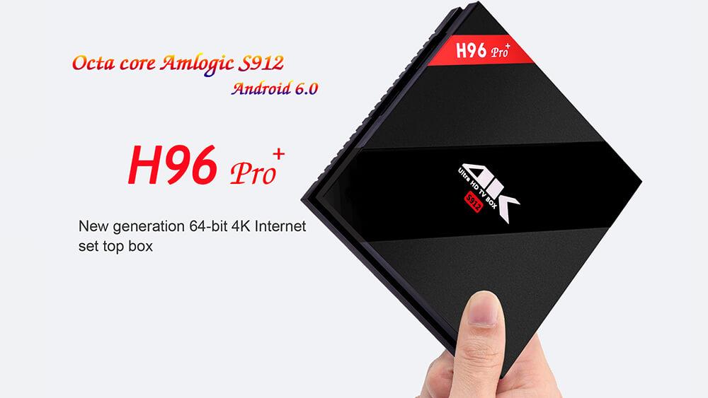 H96 PRO Plus KODI 17.3 Android 7.1 Amlogic S912 TV BOX 4K 3GB/32GB 802.11AC WIFI 1000M LAN