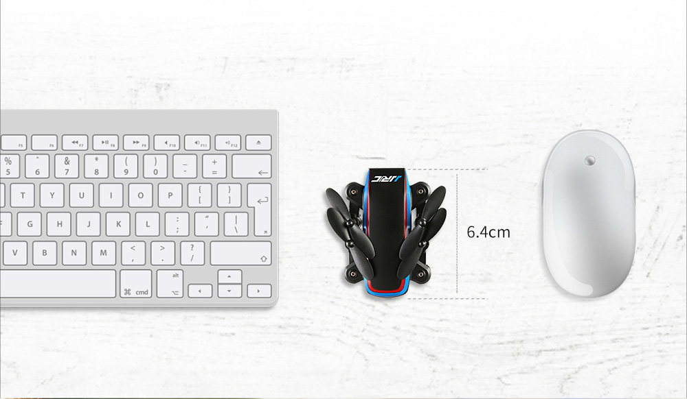 JJRC H53W Shadow WIFI FPV Foldable Drone with 480P Camera Altitude Hold Mode RC Quadcopter BNF - Black