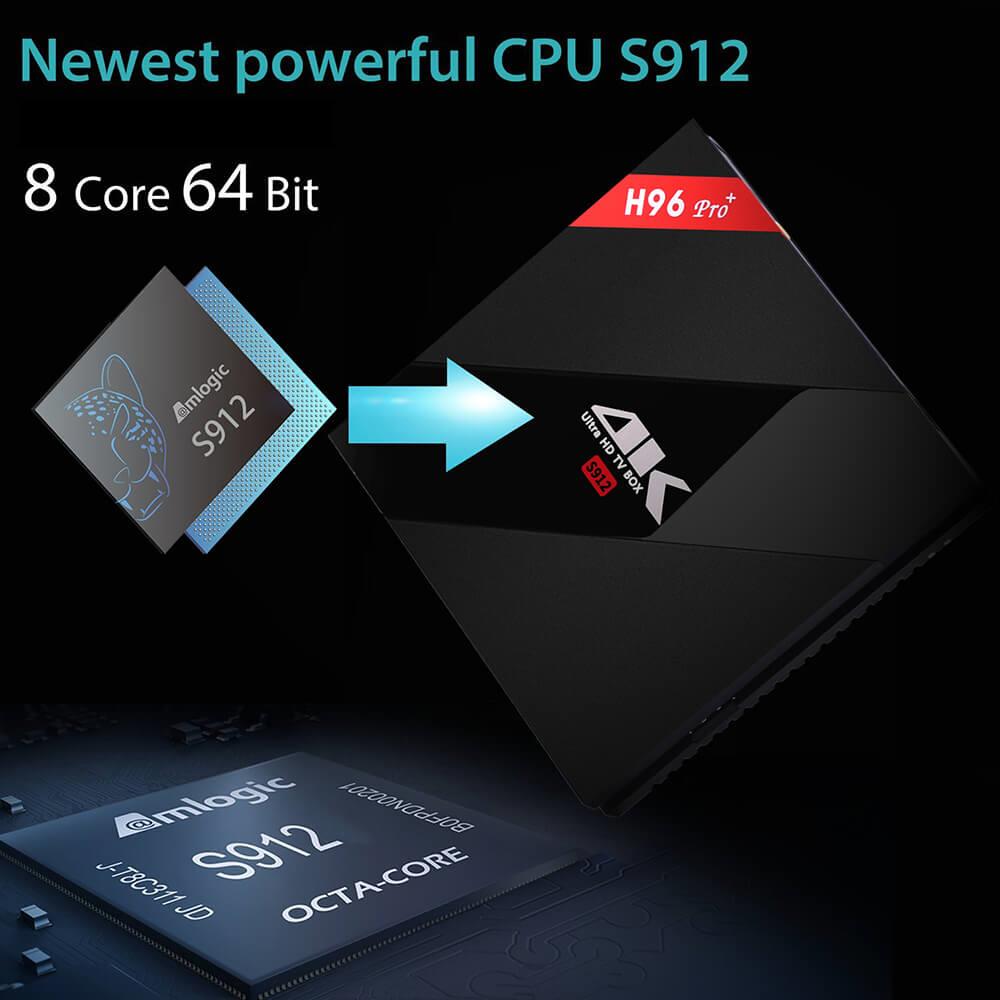 [Germany Stock]Bundle H96 PRO Plus KODI 17.3 Android 7.1 Amlogic S912 4K 3GB/32GB TV BOX + VIBOTON i8 Plus 2.4G Wireless Keyboard