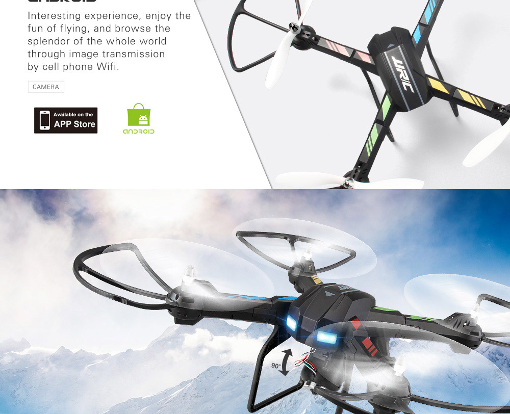 JJRC H28W Wifi FPV With 2.0MP Camera 2.4G 4CH 6Axis One Axis Gimbal RC Quadcopter RTF