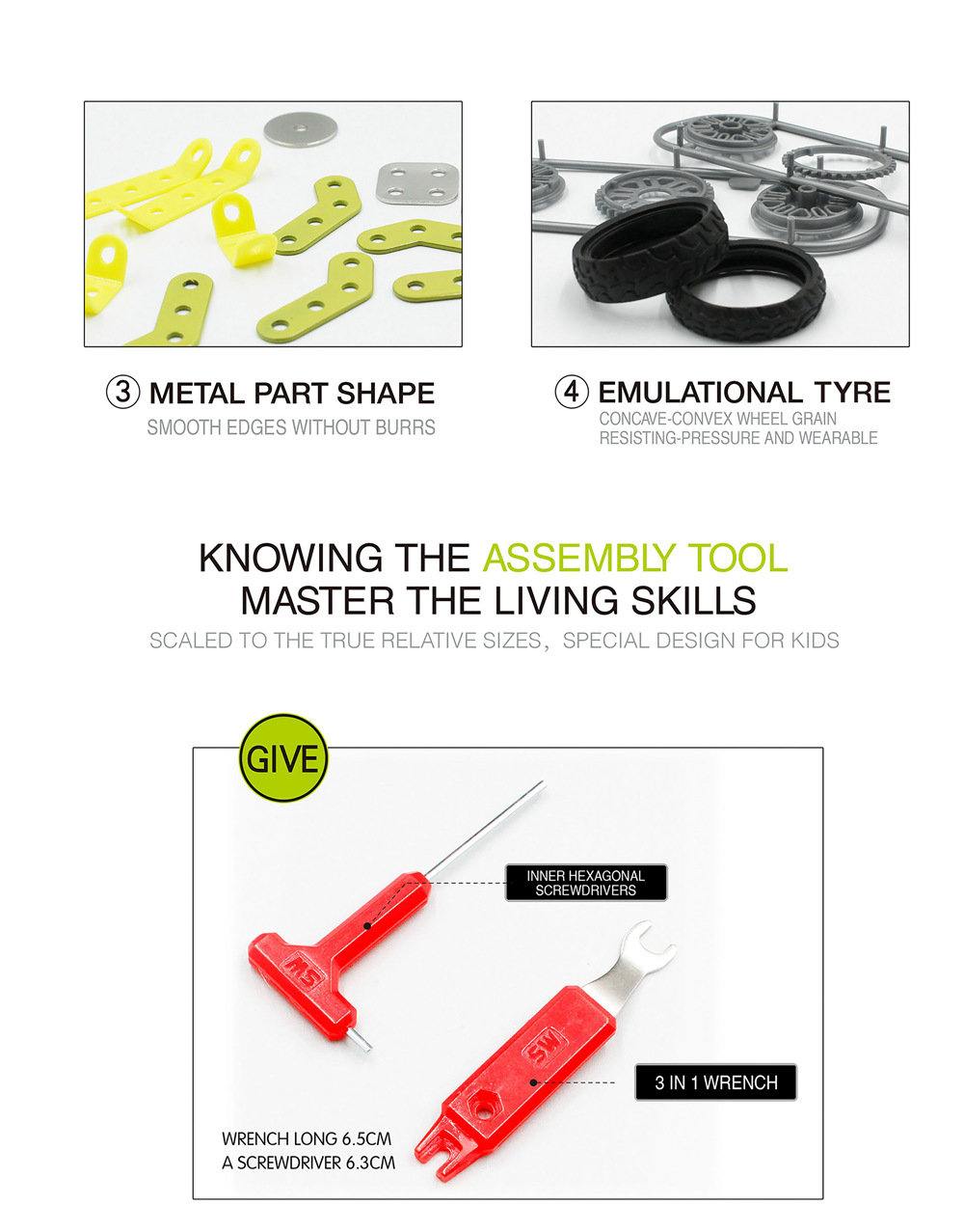 SW SW-001 120PCS DIY Stainless Steel Retro Motorcycle Alloy Assembling Educational Toys