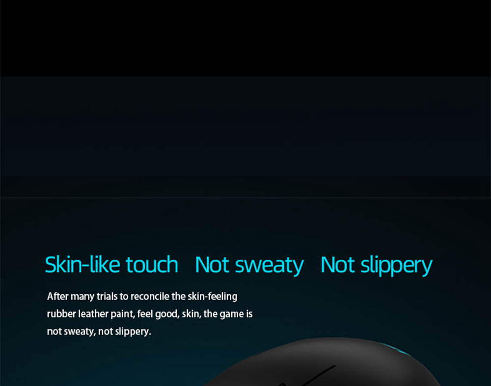 FD I720 Wireless Gamer Mouse 2400DPI Mute 6 Buttons Ultra Quiet Lightweight - Black