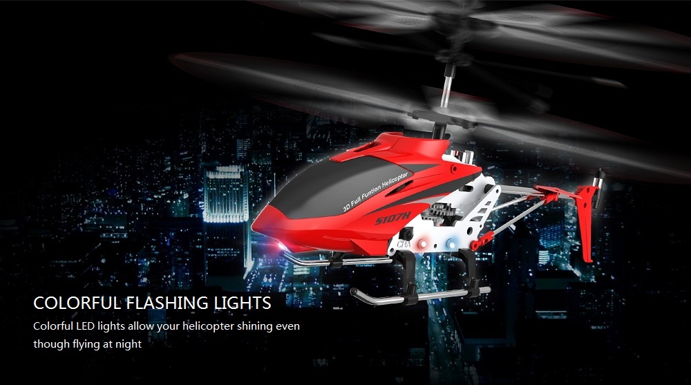 Syma S107H 2.4G 3CH RC Helicopter Alloy Copter Built-in Gyro RTF - Yellow