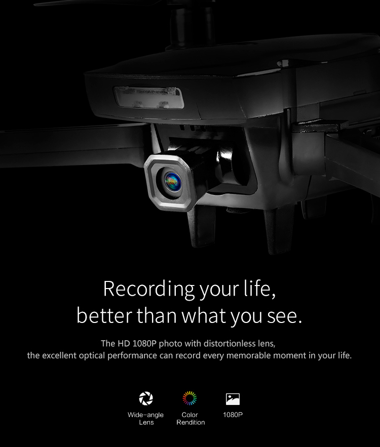 AOSENMA CG033 5G 1080P FHD WIFI FPV Self-stable One-Axis Gimbal Foldable Brushless RC Quadcopter with GPS Follow Me Mode RTF - Black