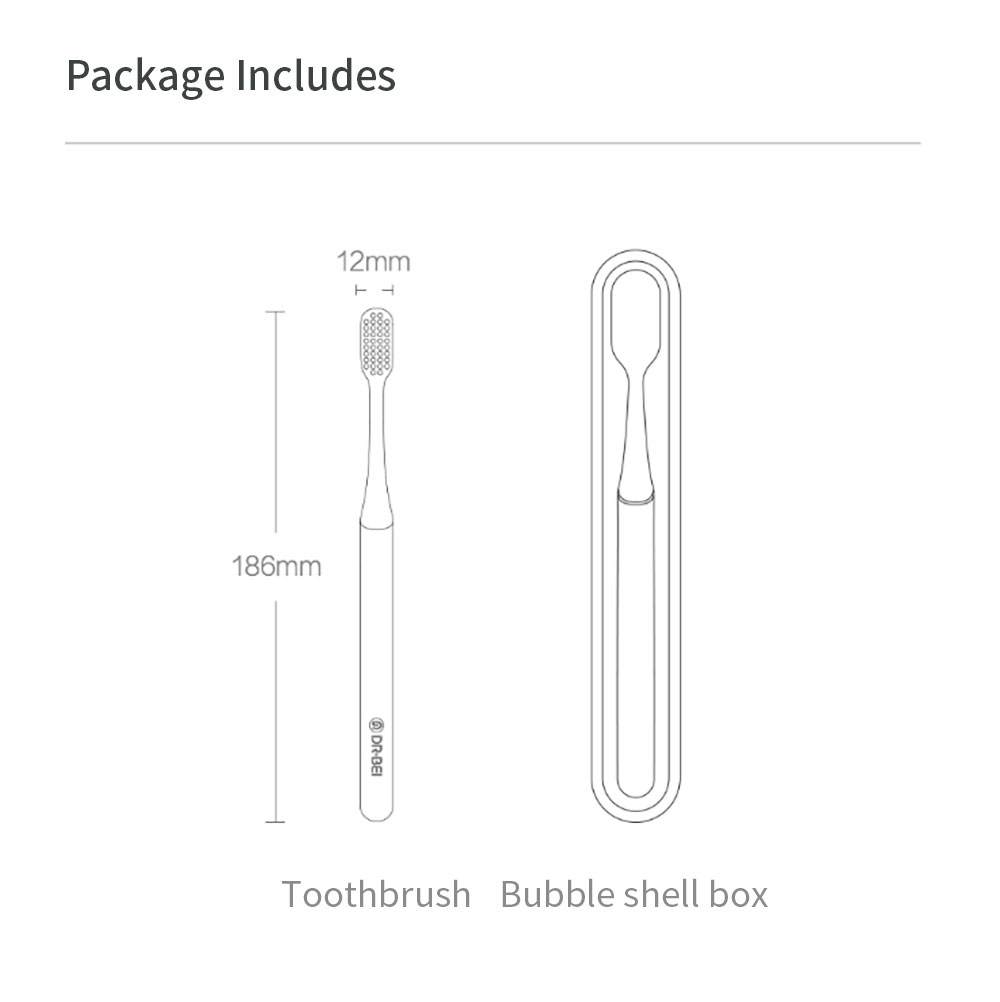 Xiaomi Doctor BET Toothbrush Handle Manual Eco-friendly Soft Toothbrush - Grey