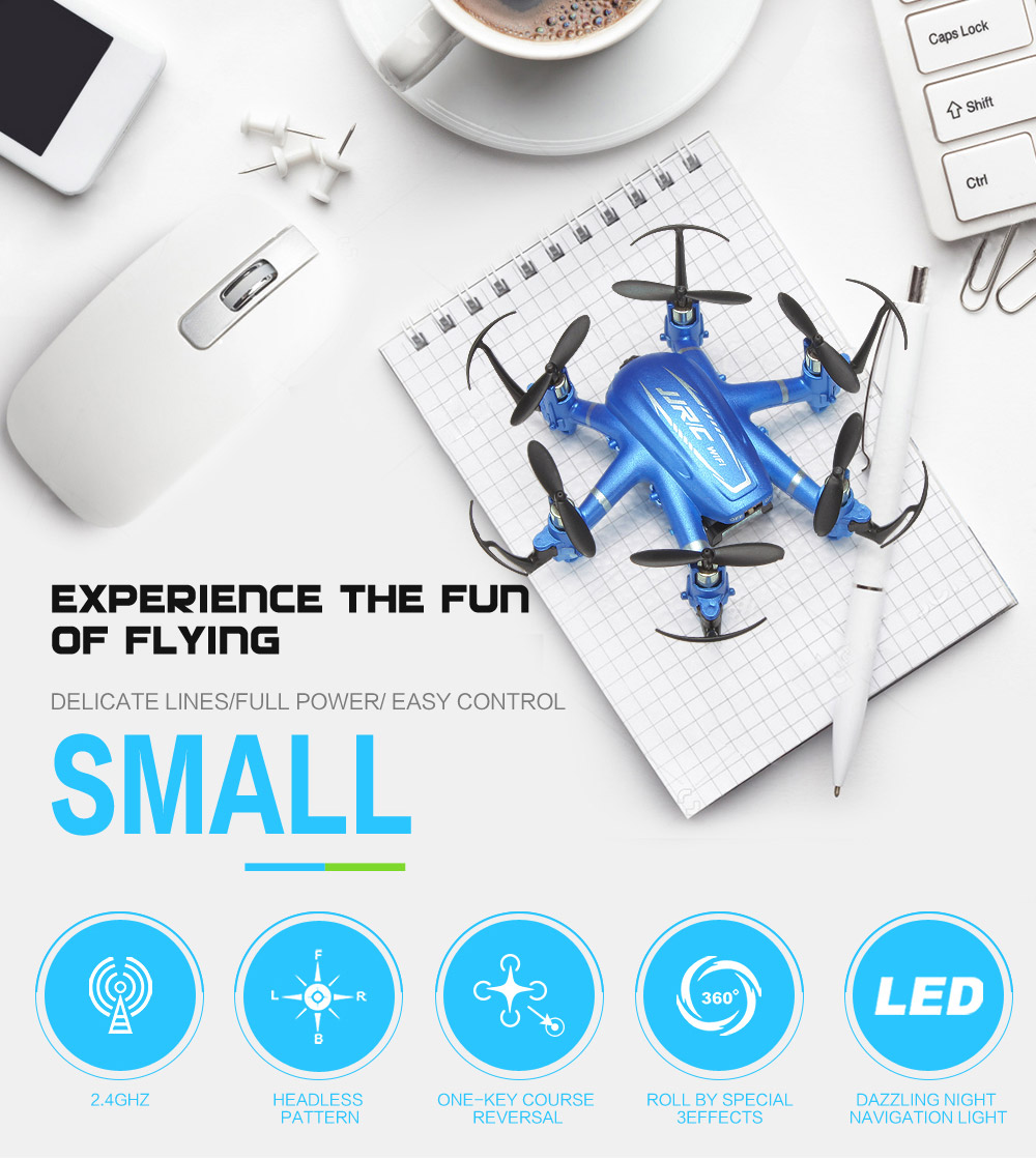 JJRC H20W WIFI FPV 2.0MP 720P HD Camera 3D Flip CF Mode 2.4G 6Axis Hexacopter VR Goggles Compatible with LED Light RTF - Blue