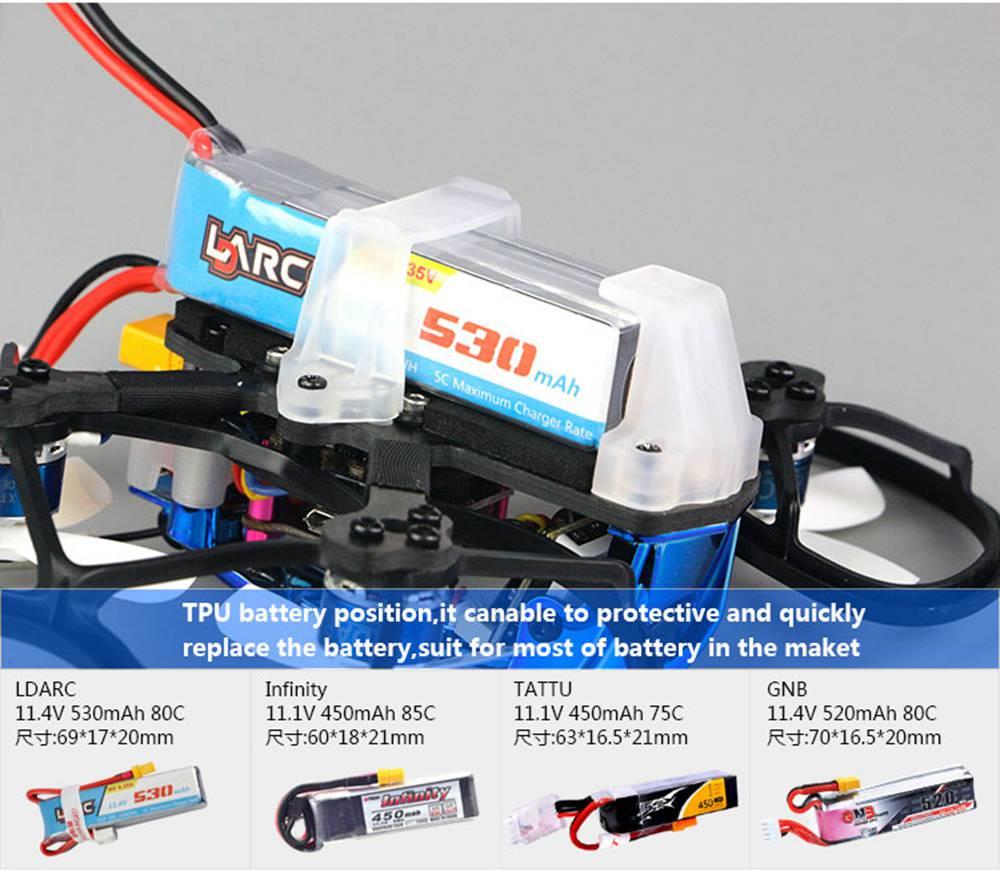 LDARC 90GTI FPV 98mm 3S FPV Racing Drone With F411 OSD 20A 5.8G 48CH 200mW VTX C1200 1200TVL Camera PNP