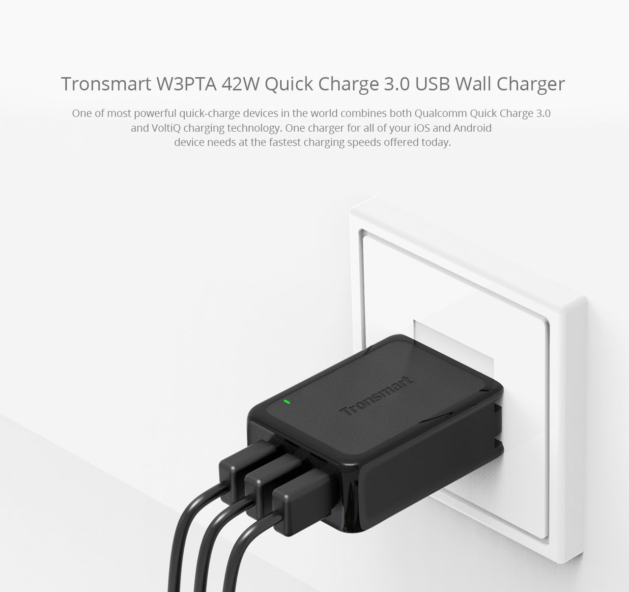 Tronsmart Quick Charge 3.0 USB Wall Travel Charger