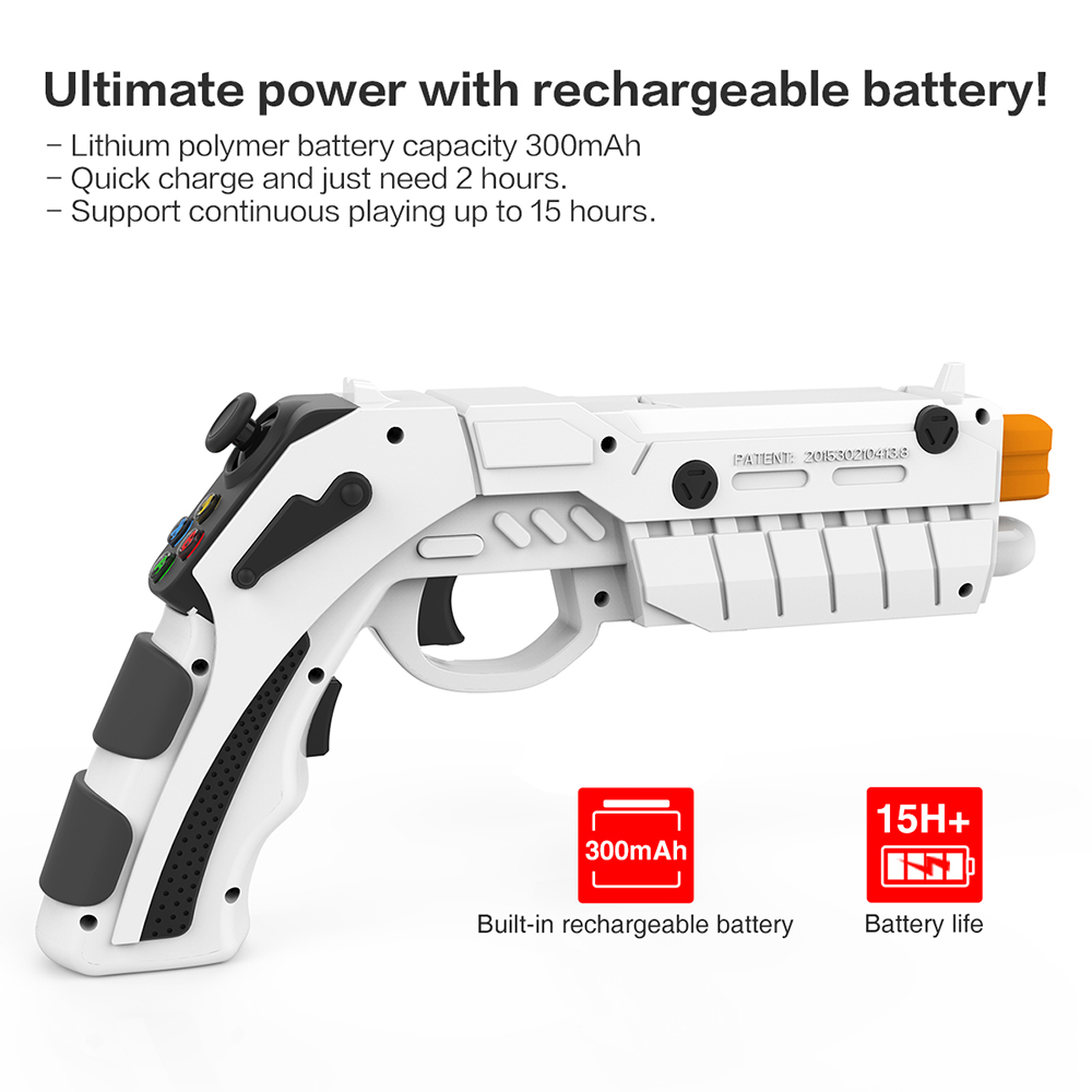 iPEGA PG-9082 Joystick AR Gun Bluetooth Game Controller for 4-6inch Android Mobile phone - White
