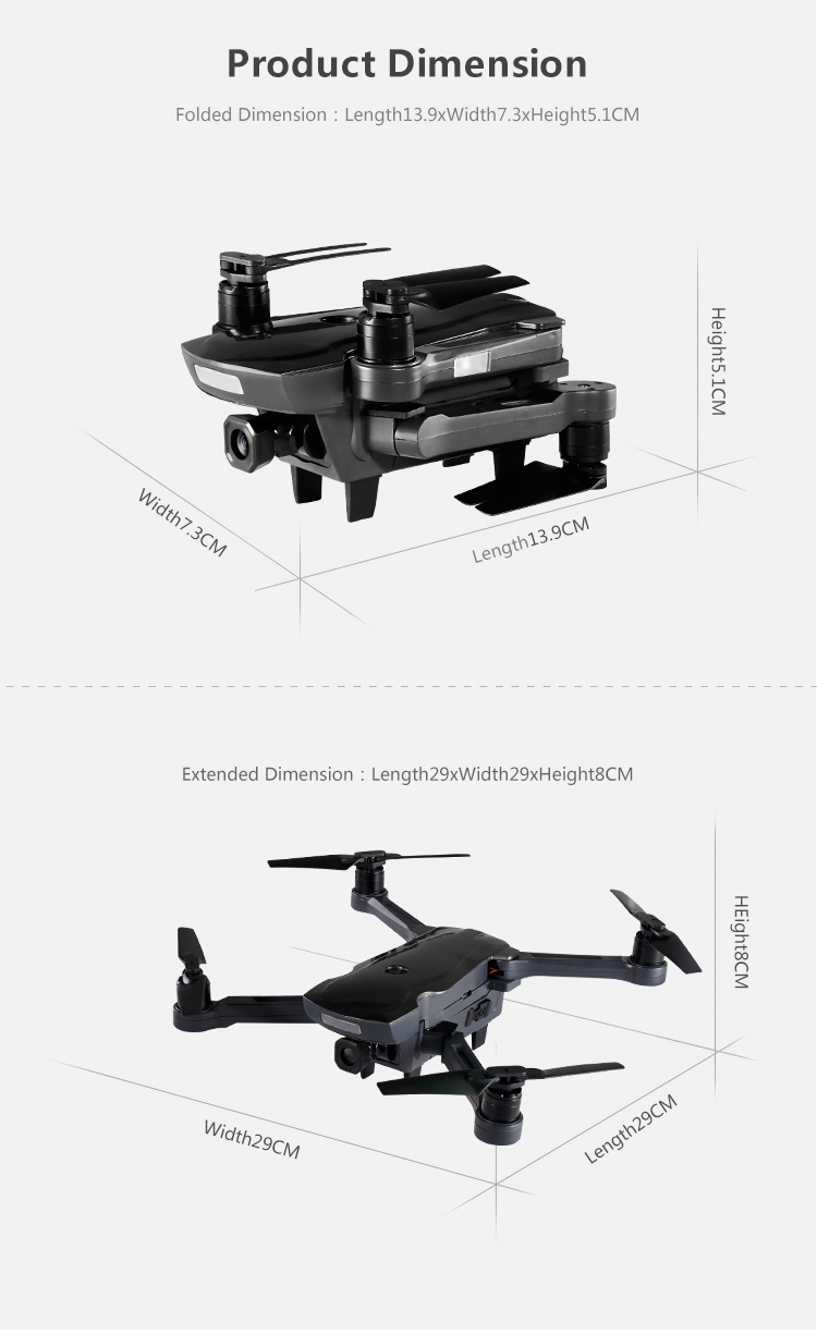 AOSENMA CG033 5G 1080P FHD WIFI FPV Self-stable One-Axis Gimbal Foldable Brushless RC Quadcopter with GPS Follow Me Mode RTF - Black