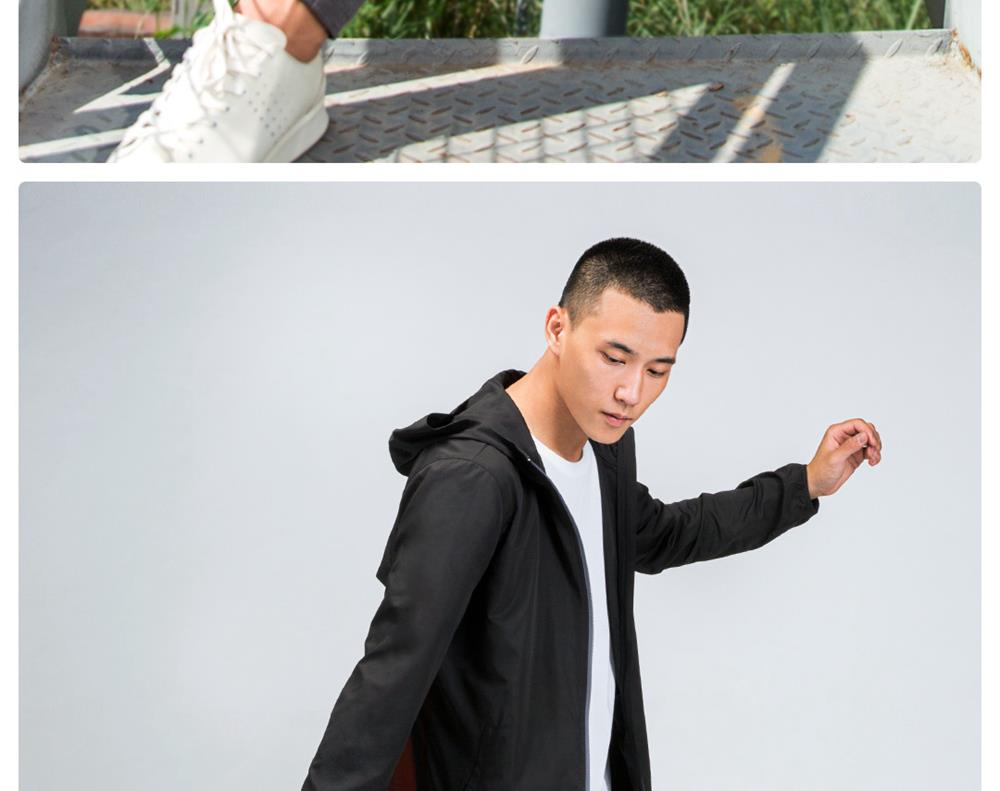 Xiaomi Men Backpack Jacket Water-resistant Sport Coat Size M -Khaki Gray