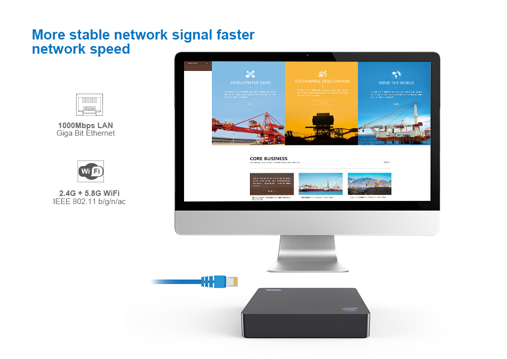 Z85 MINI PC intel z8350 2G/32G 2.4G/5G WIFI Bluetooth Gigabit LAN USB3.0 HDMI+VGA