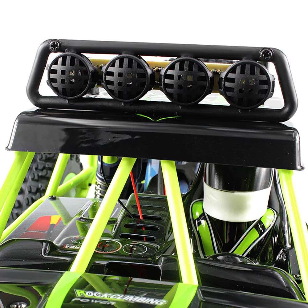 Upgraded WLtoys 12428 1:12 2.4G 4WD Off-road Vehicles with LED Lights RC Car RTR - Green
