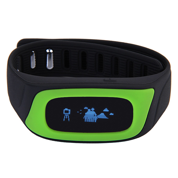 SWB02A Bluetooth 4.0 Sports Smart Bracelet OLED Display Screen Fitness Tracker Pedometer Sleep Monitor Alarm for Android iOS - Green