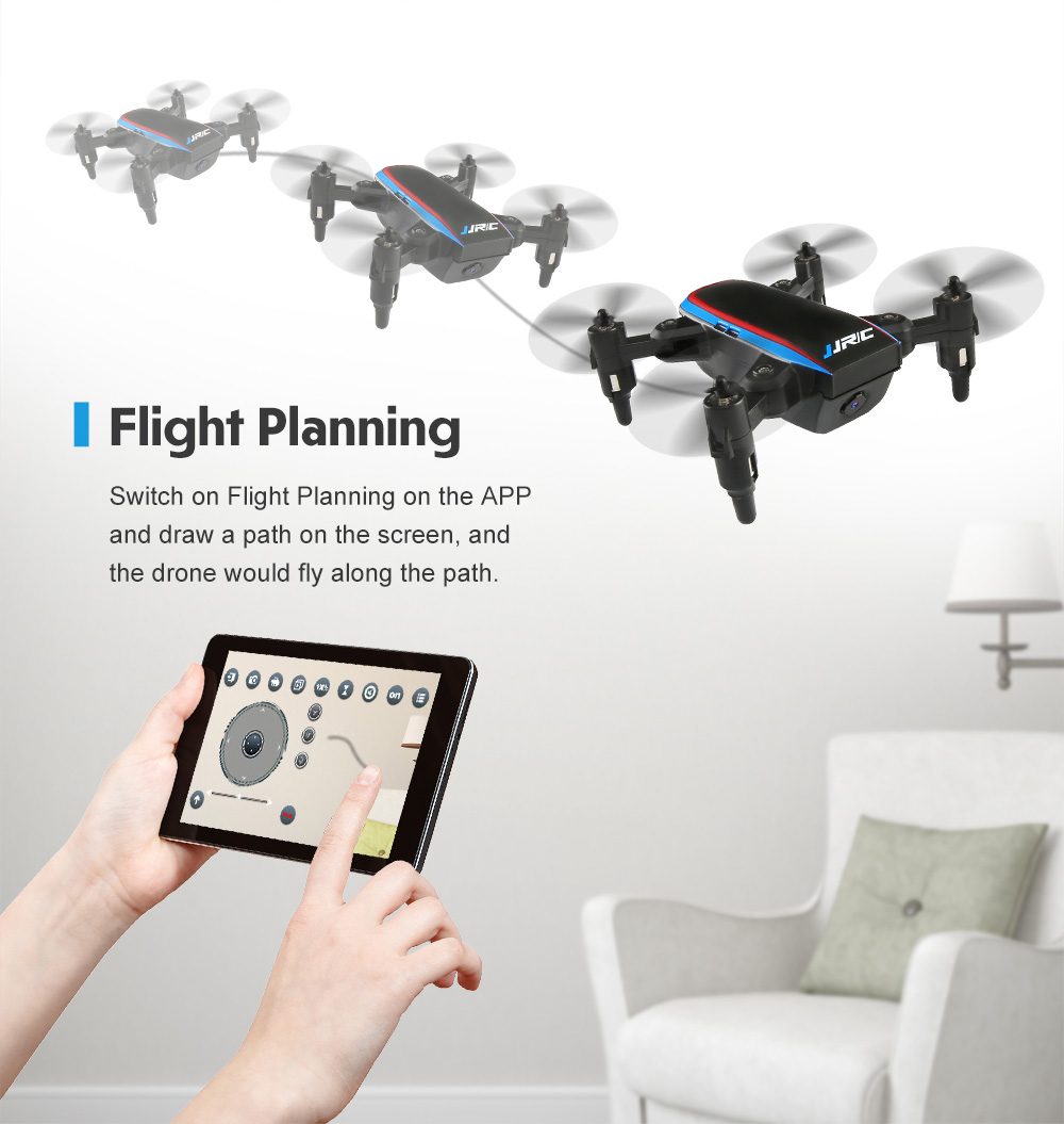 JJRC H53W Shadow WIFI FPV Foldable Drone with 480P Camera Altitude Hold Mode RC Quadcopter BNF - Black