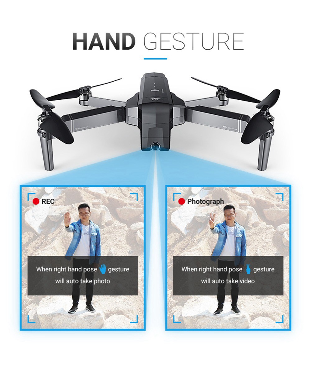 SJRC F11 PRO 2.7K GPS 5G WIFI FPV Foldable RC Drone With Adjustable Camera 28mins Flight Time RTF - Three Batteries