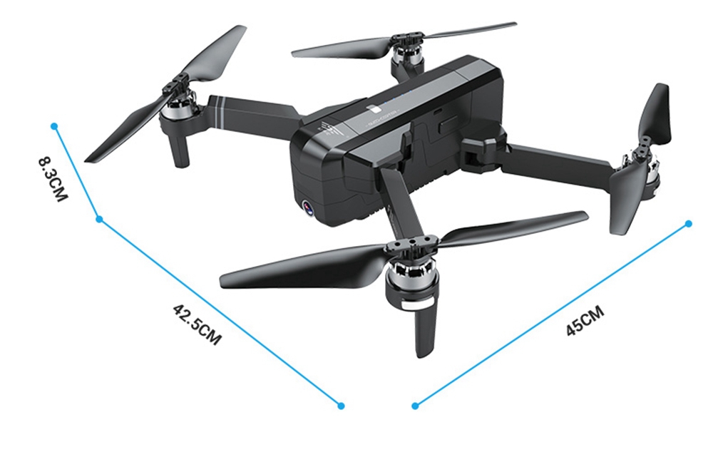 SJRC F11 PRO 2.7K GPS 5G WIFI FPV Foldable RC Drone With Adjustable Camera 28mins Flight Time RTF - Three Batteries