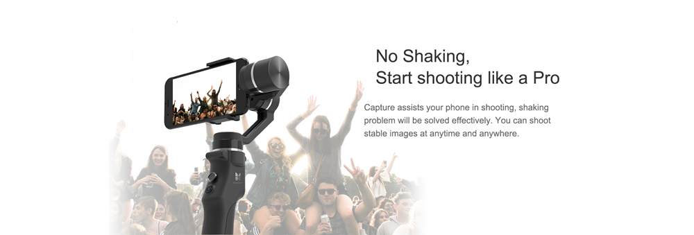 FUNSNAP Capture 3-Axis Brushless Handheld Gimbal Stabilizer for Smartphone