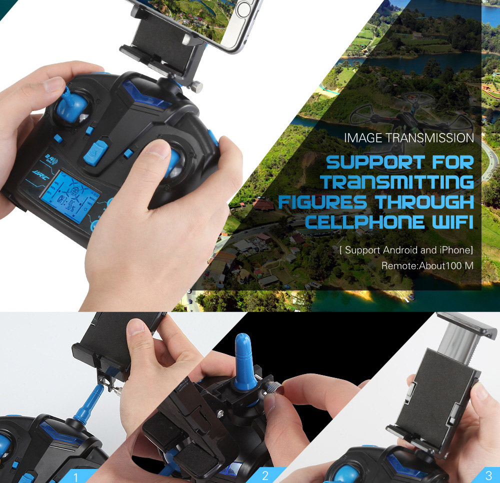 JJRC H28W Wifi FPV With 2.0MP Camera 2.4G 4CH 6Axis One Axis Gimbal RC Quadcopter RTF