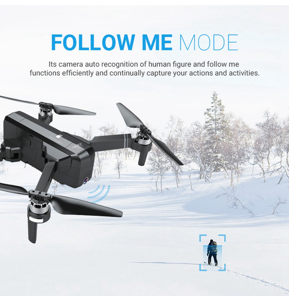 SJRC F11 PRO 2.7K GPS 5G WIFI FPV Foldable RC Drone With Adjustable Camera 28mins Flight Time RTF - Two Batteries With Bag