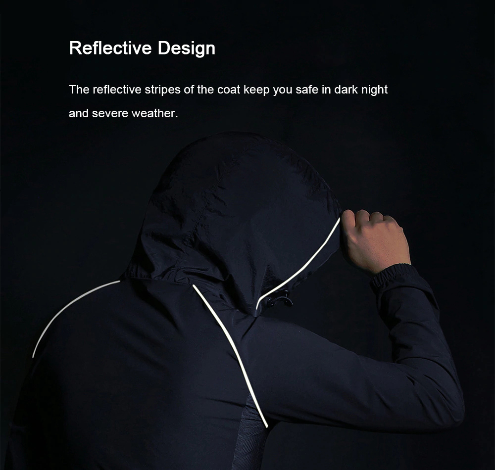 Xiaomi ULEEMARK Sun Protection Clothing Quick Drying Anti-UV Long Sleeve Ultra-thin Sunproof Breathable Coat Size 2XL- Black
