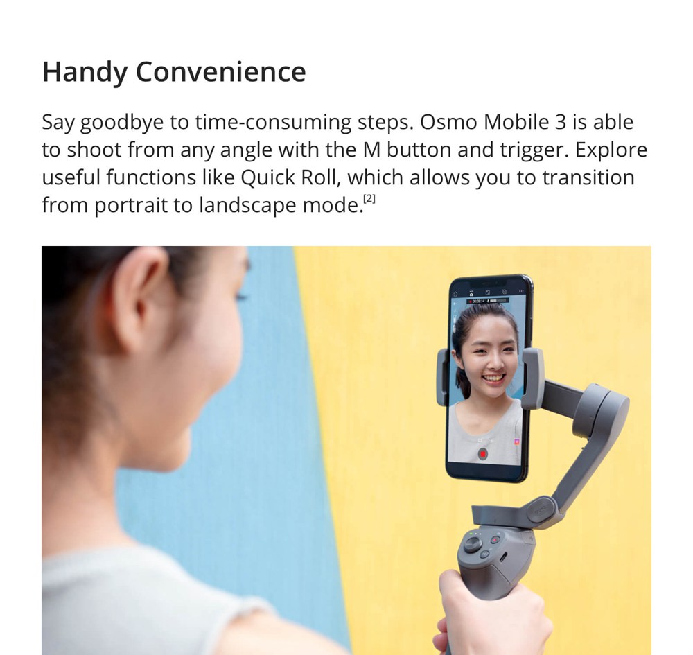DJI OSMO Mobile 3 Combo Foldable Smartphone 3-Axis Handheld Stabilizer Gimbal With Gesture Control Story Mode