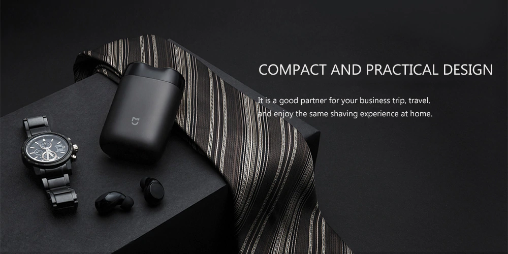 Xiaomi Mijia Double Cutter Head Electric Shaver IPX7 Waterproof Silent Motor - Black