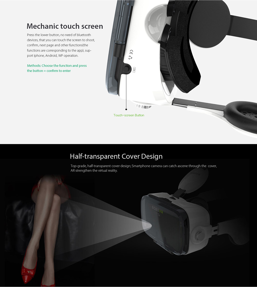 Virtoba X5 VR Virtual Reality Headset IPD Adjustable 120 Degrees FOV  Immersive VR Virtual Reality Movie Video Game Headset for 4-6 Inch Smartphone