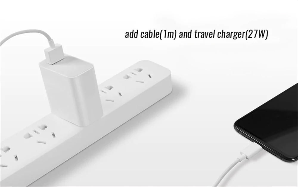 Xiaomi 20W High Speed Wireless Charger + 27W Fast Charging Plug + 1M Data Cable - White