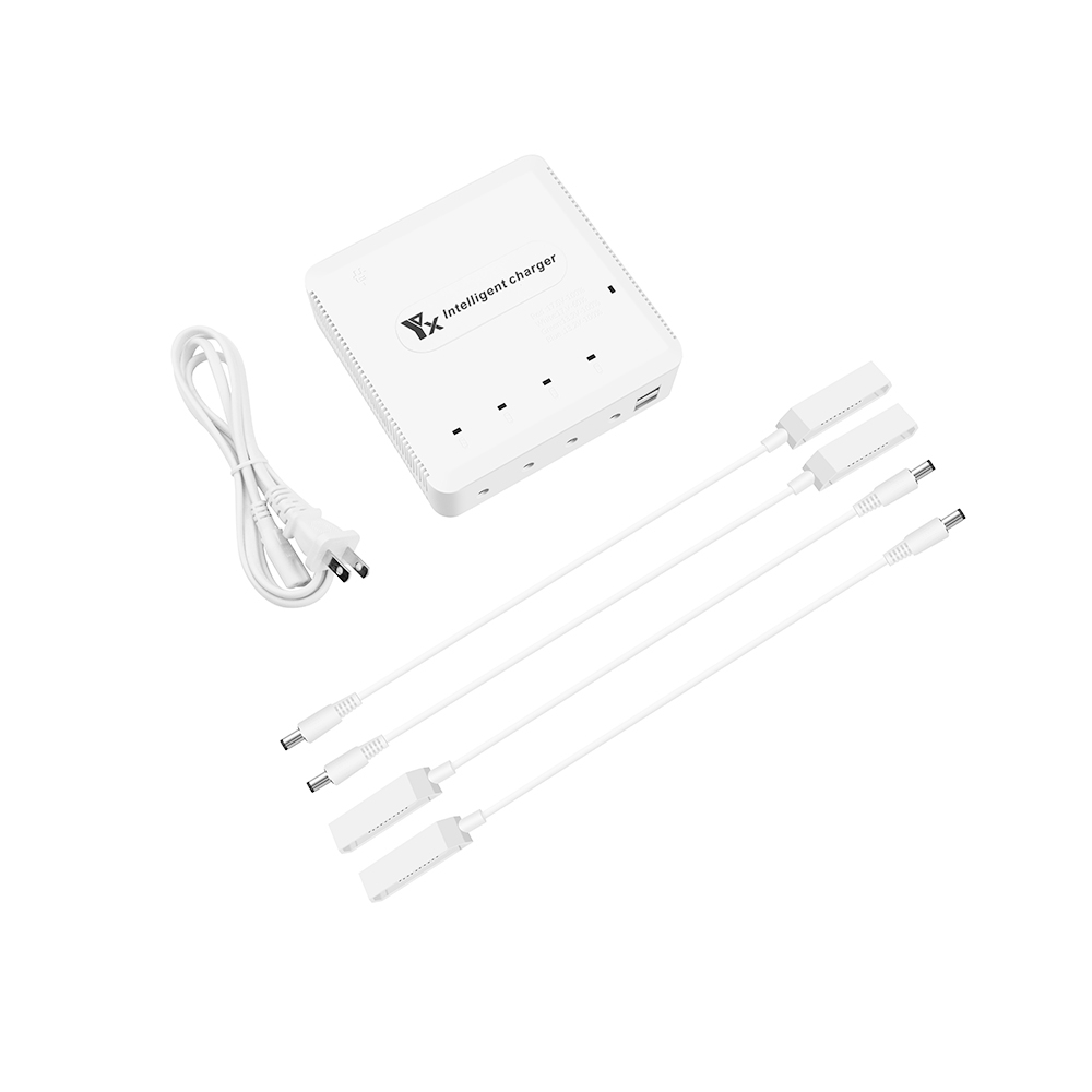 YX Intelligent Charger With 4 Battery Charing Ports 2 USB Interface For FIMI X8 SE Lipo Battery Remote Control - US Plug