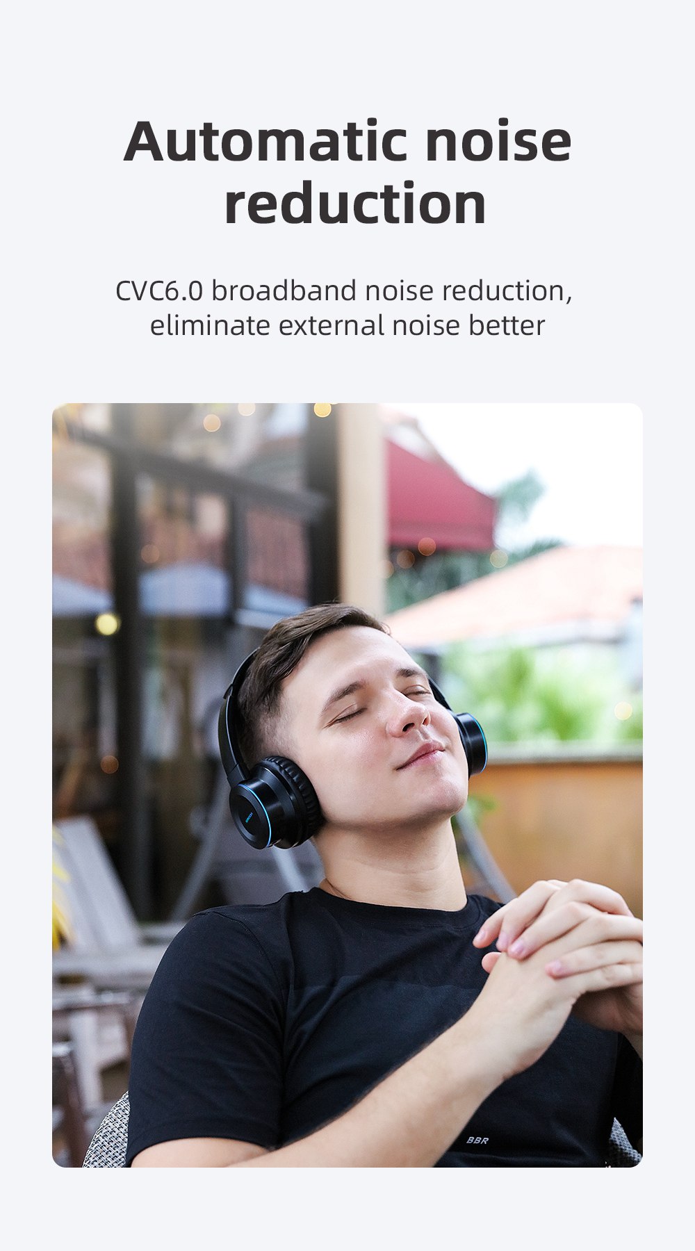 JOYROOM JR-H16 3.5mm Bluetooth 5.0 Headset CVC 6.0 1000mAh Battery 40mm Iron Driver Unit
