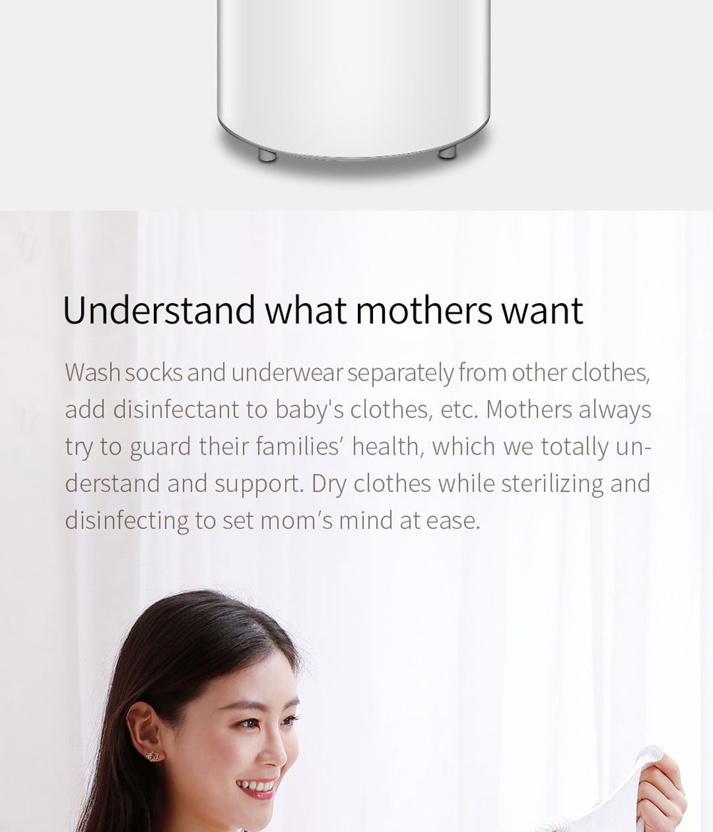 Xiaolang Smart Laundry Disinfection Dryer 35L Capacity 650W Power Sterilization Shoe Clothing Dryer - White